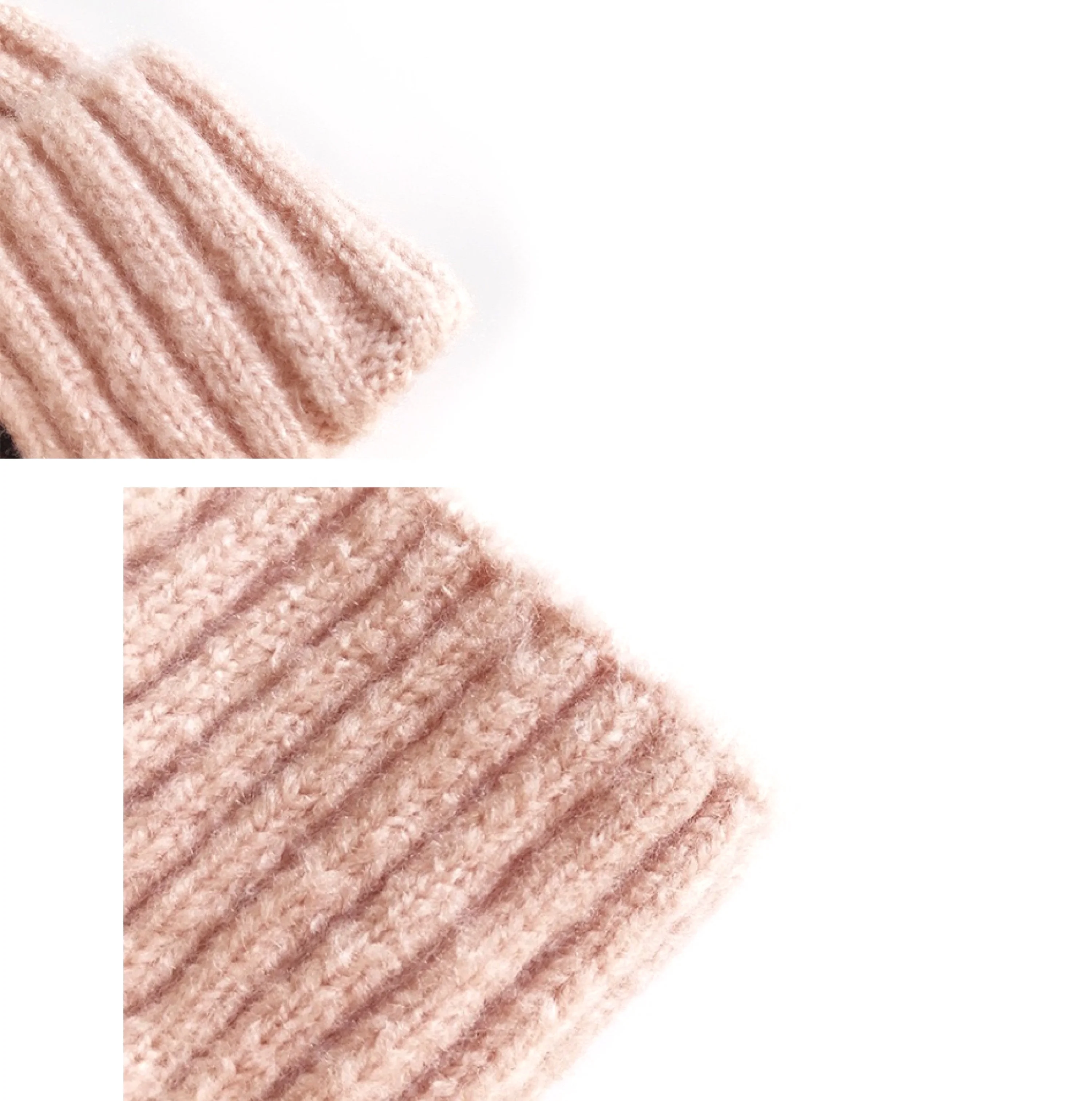 KENSHELLEY Amazon Wholesale Winter  Knitted Beanies Woman Pure Color Stripes Beanie Hats Warm Wool Beanie Hats