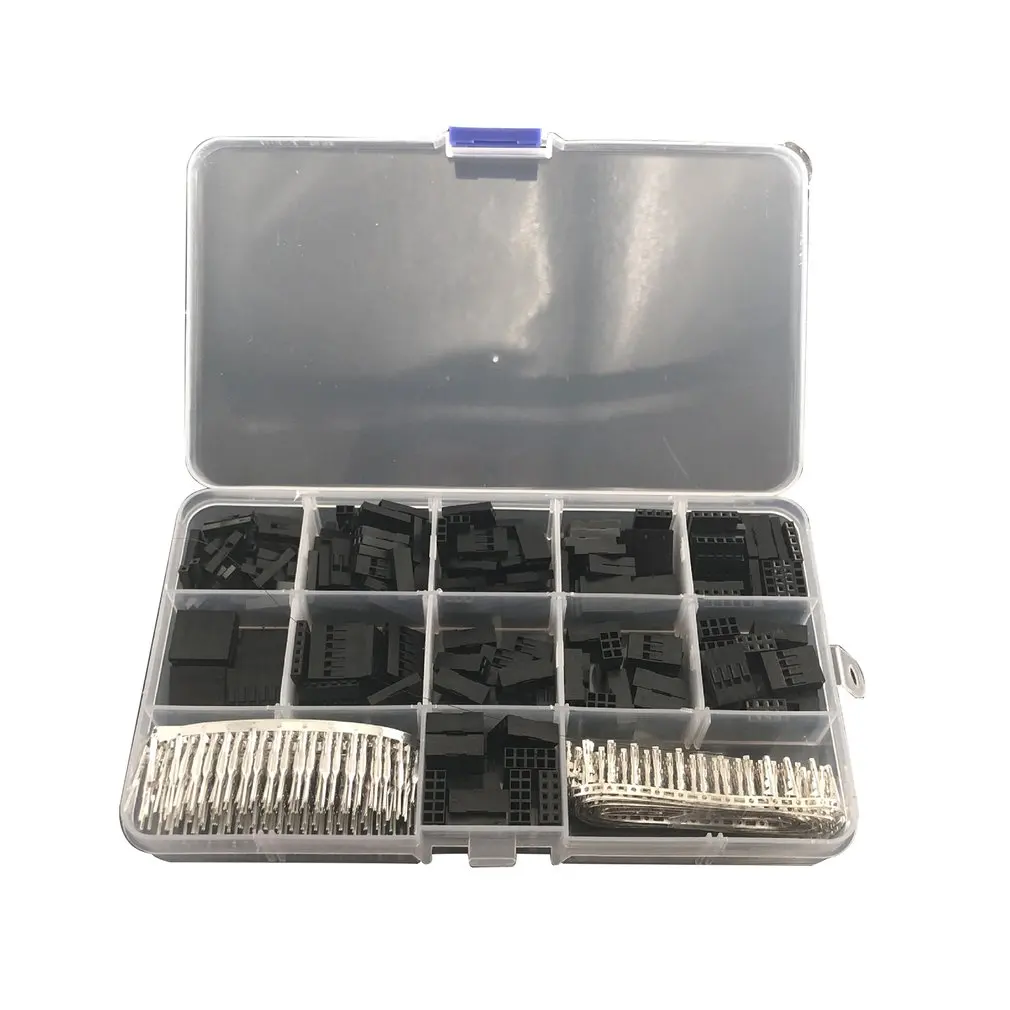 Crimp Housing Connector Kit with Dupont Wire Connectors-A Set of Male and Female 2.54 mm Dupont Connectors and Crimp Pins