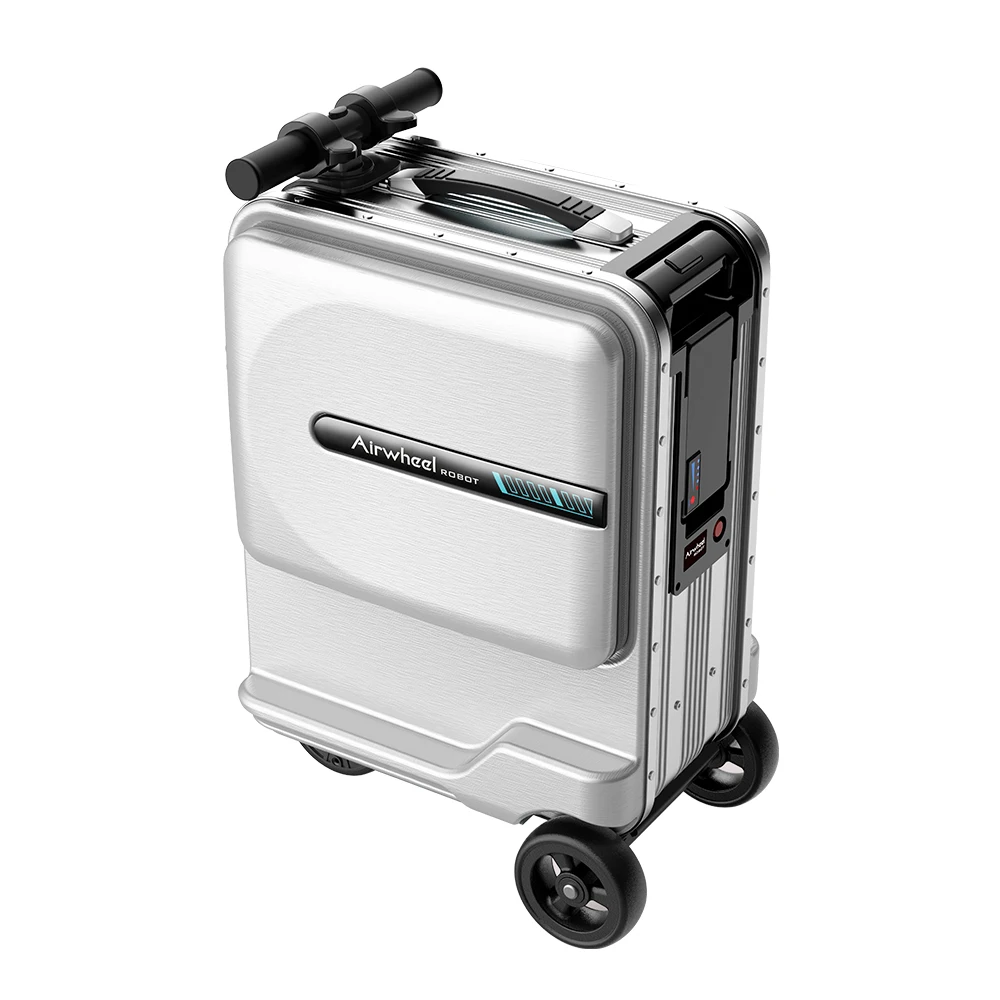 Ride on e scooter suitcase smart luggage carry on luggage scooters suitcase with removable power bank battery