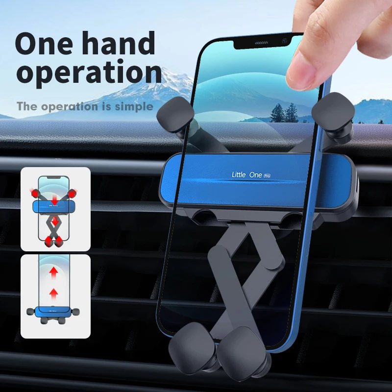 Gravity Car Holder For Phone Air Vent Clip Mount Mobile Stand GPS Support For iPhone 13 12 11 Pro Max 8 Huawei Xiaomi Redmi k40