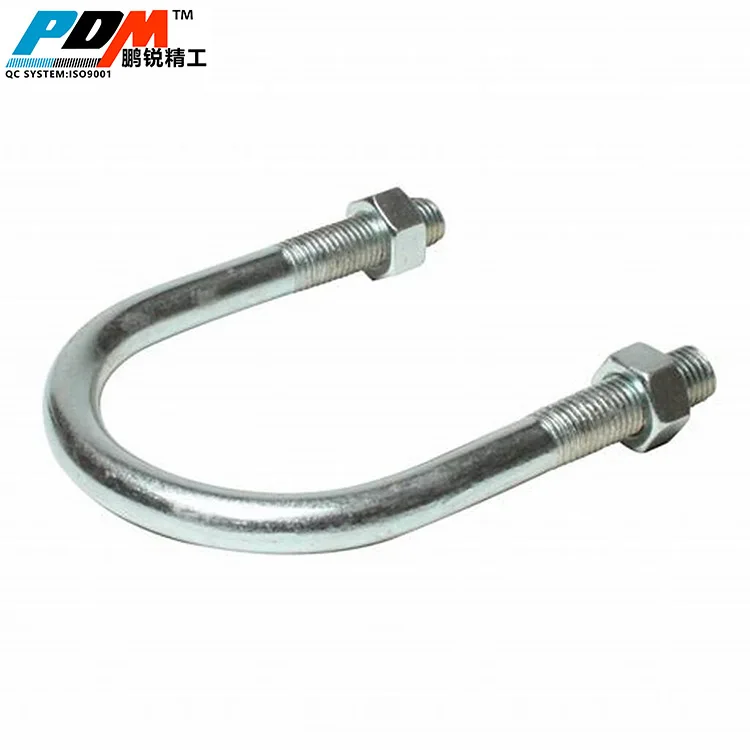 Factory price hot-dip galvanized steel U bolt and nut types of nuts and bolts