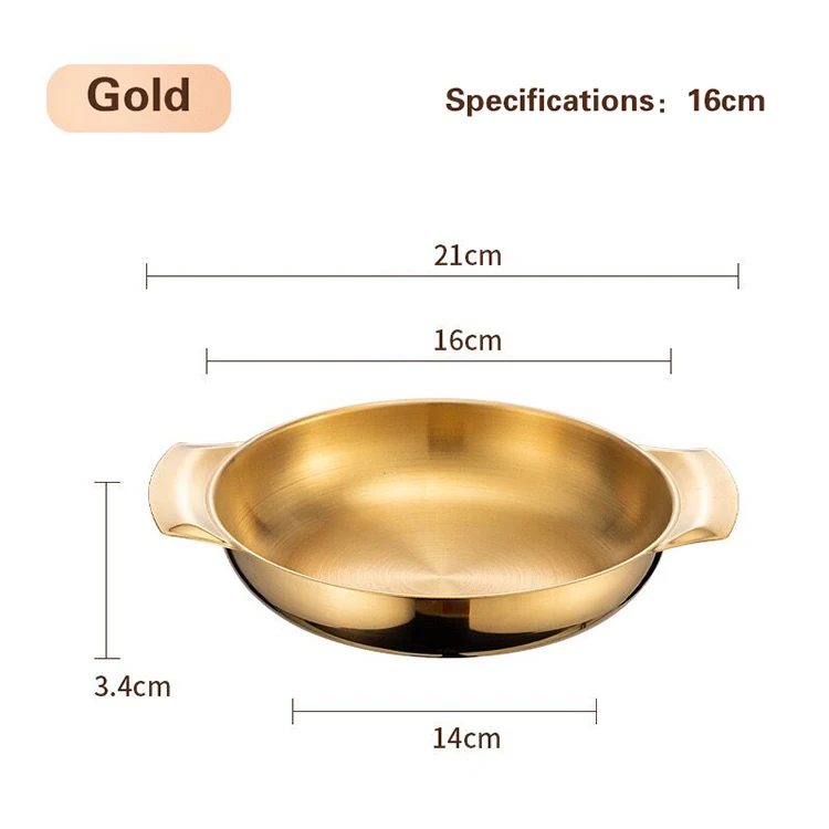 Factory Wholesale Korean soup pot seafood dry pot small hot pot cookware non-stick stainless steel cook pan paella pan