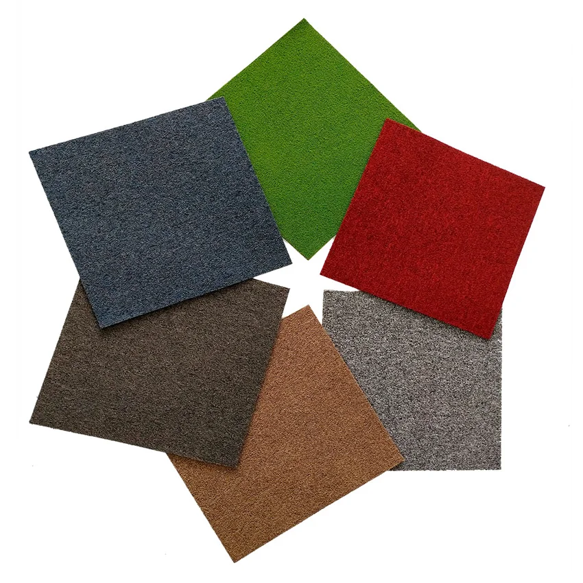 High quality 100% pp carpet tiles small custom size full office and gym floor carpet tiles