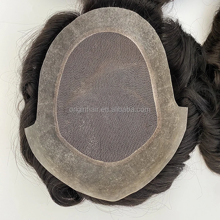 Wholesale Price Ready To Ship Men Hair Wig Australia Base Toupee Human Hair Replacement System Men Toupee Wig For Bald Man