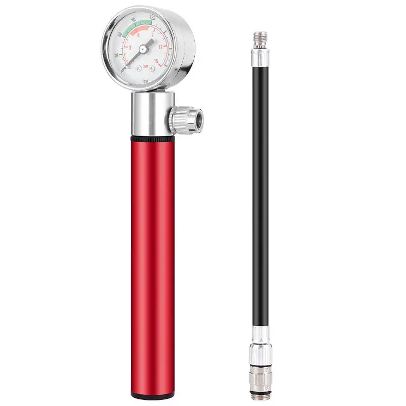 Intuitive Tire Pressure Dial Bicycle Pump Easy To Carry Bike Pump Barometer