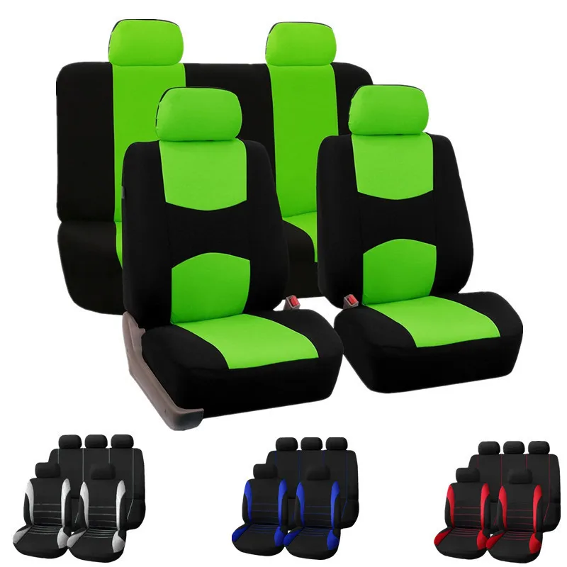 Car Seats Cover Cloth Universal With Seat Cushion 9pcs Covers Full