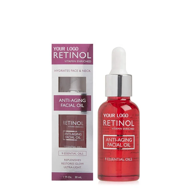 QQLR Wholesale Private label Pure Organic Anti Aging Brightening Retinol Serum 2.5% 20% Hyaluronic Acid Vitamin E Serum