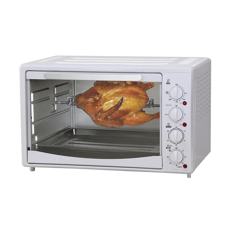 Counter-top home use white color 42 liter electric toaster oven with mechanical timer