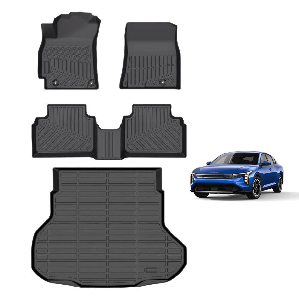 Wholesale Full Sets Anti Dust Foot Carpets 2025 All Weather Car Mats 3D Car Floor Trunk Mats For Kia K4 Car Mats
