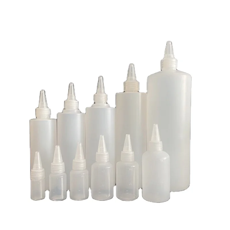 PE Glue Plastic Bottle With Yorker Dispensing Dropper Cap
