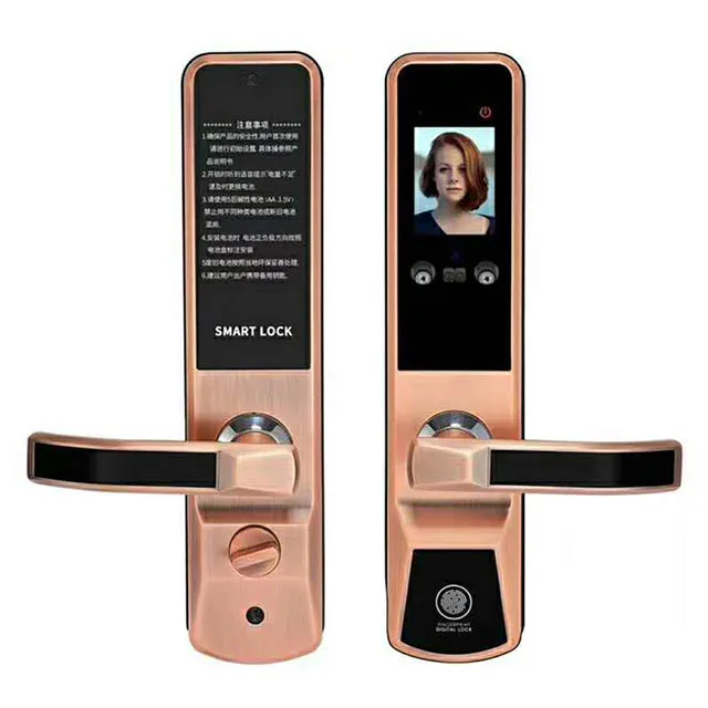 Huarui HR603 Smart NFC Biometric 3D Technology IR Optics Face Recognition Key Sliding Cabinet Magnetic Door Lock
