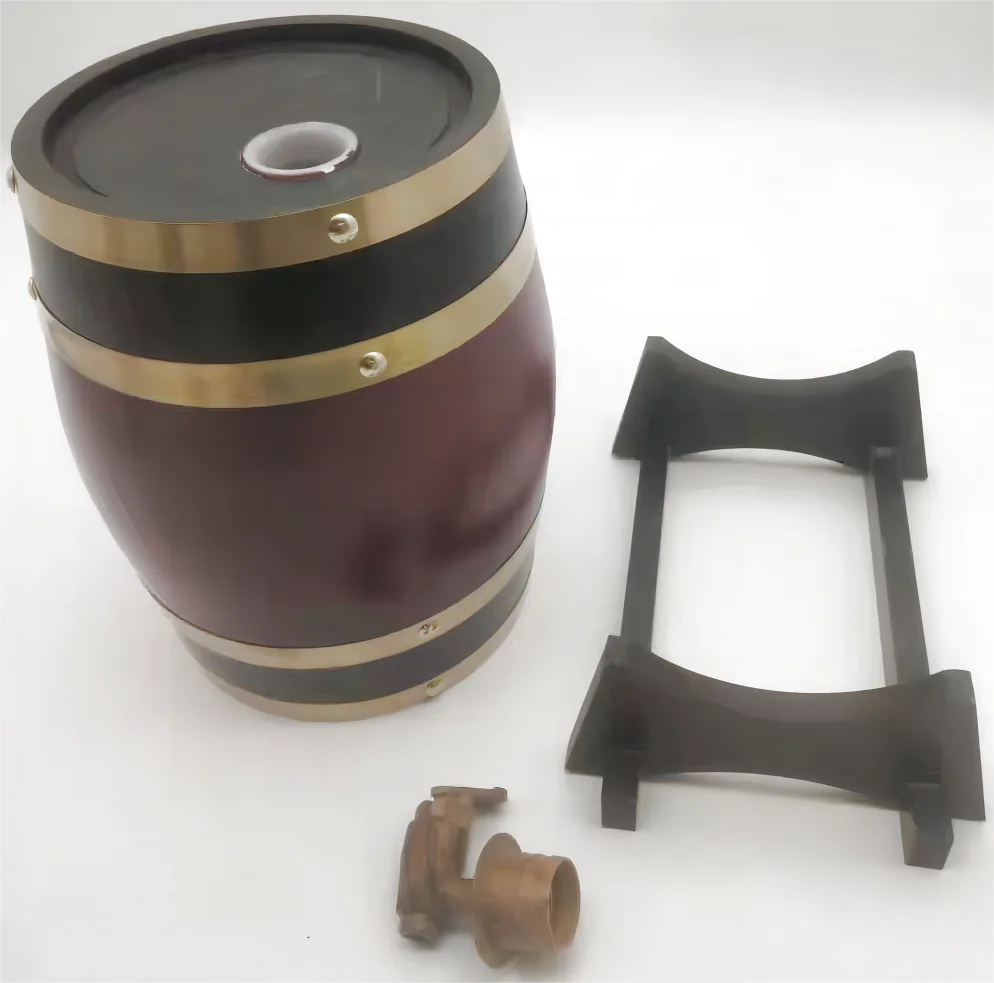 3L wine Red Oak cask Wine beer Whiskey storage decorative cask