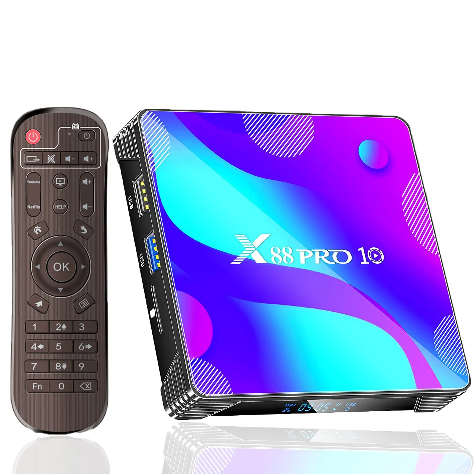2024 Syta X88 Pro10  Android 11.0 Set Top Box 2GB 16GB Wifi 2.4 G/5G i 4K BT4.1 RK3318 chip Smart TV Receiver