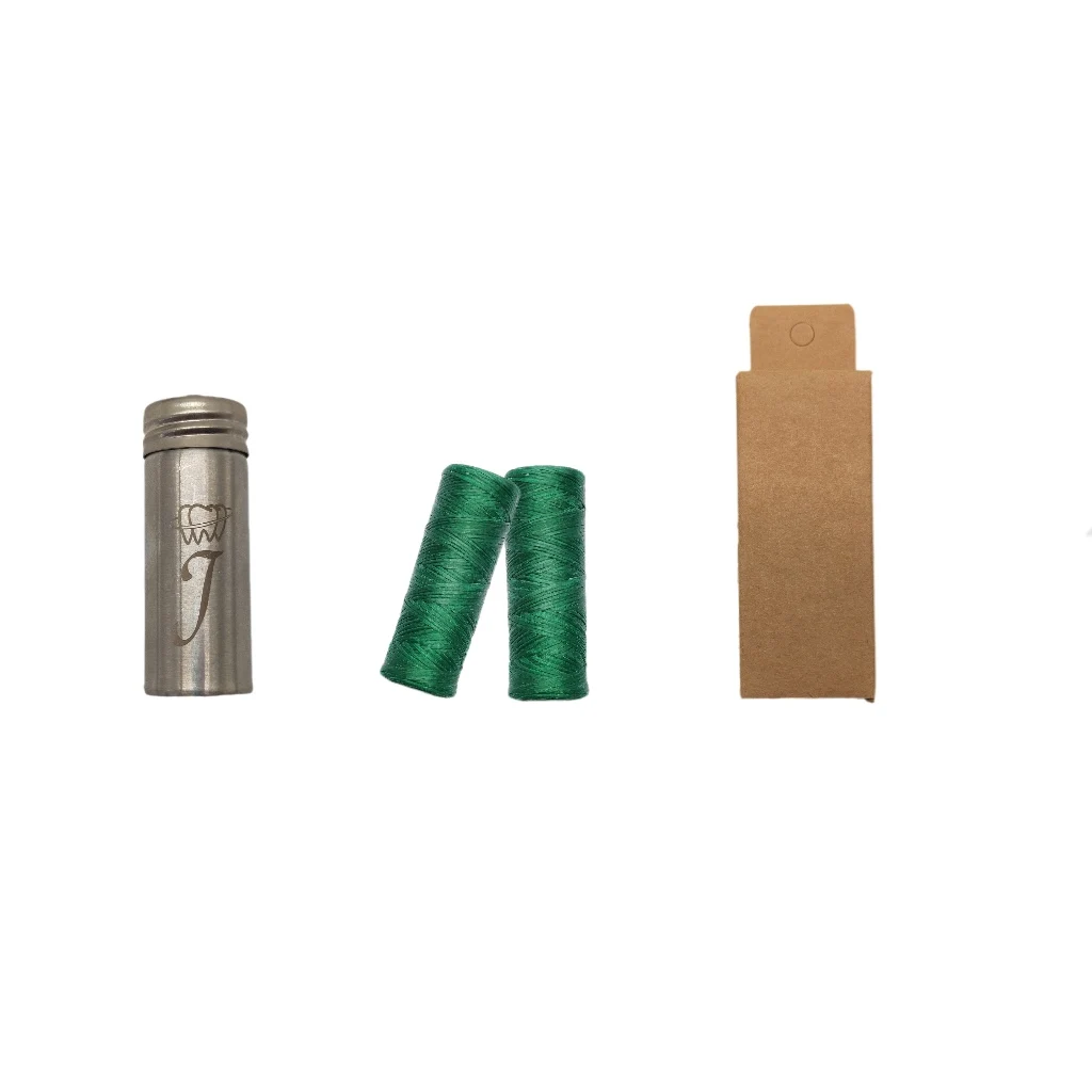 200 Meters Fabulous Customizable Silver Stainless Steel Bottle-Held Bamboo Charcoal Dental Floss with Two Backup Cores