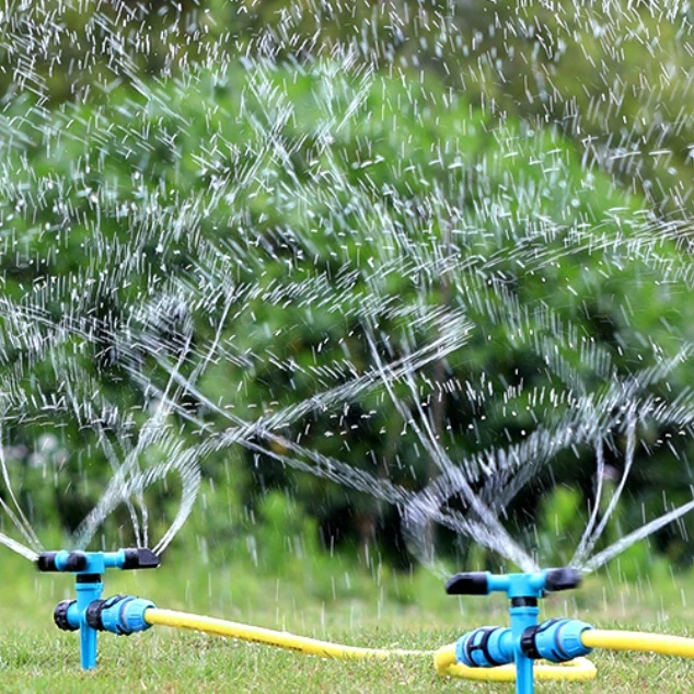 360 Degree Rotary Lawn Irrigation Sprinkler Adjustable Garden Watering Impact Sprinklers for Yard