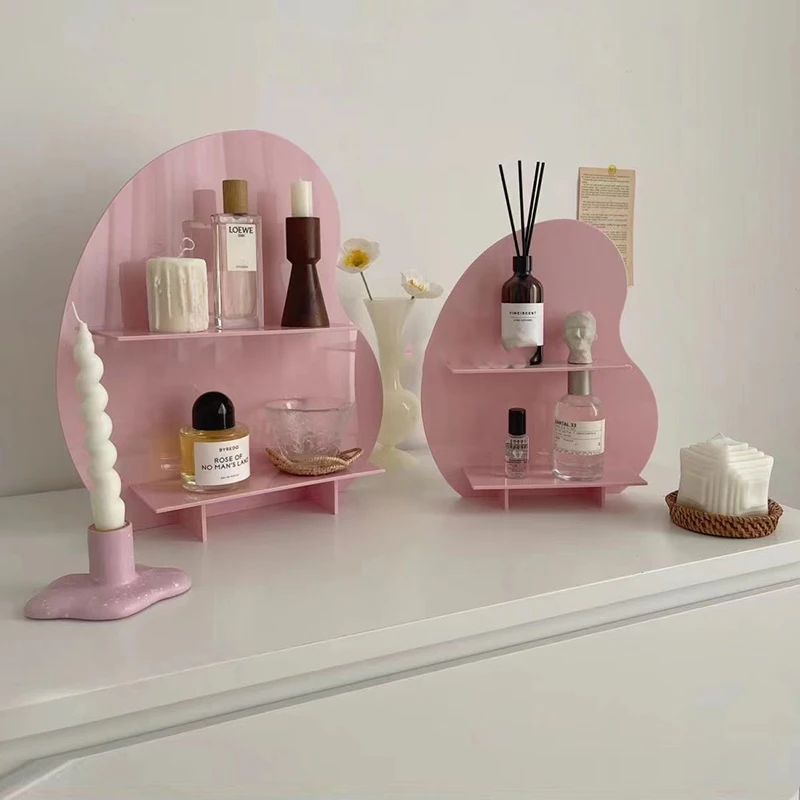 High Quality Cosmetics tabletop Acrylic Storage Rack Dresser Cup Perfume Plants Toys Acrylic Storage Shelf for Christmas Gift