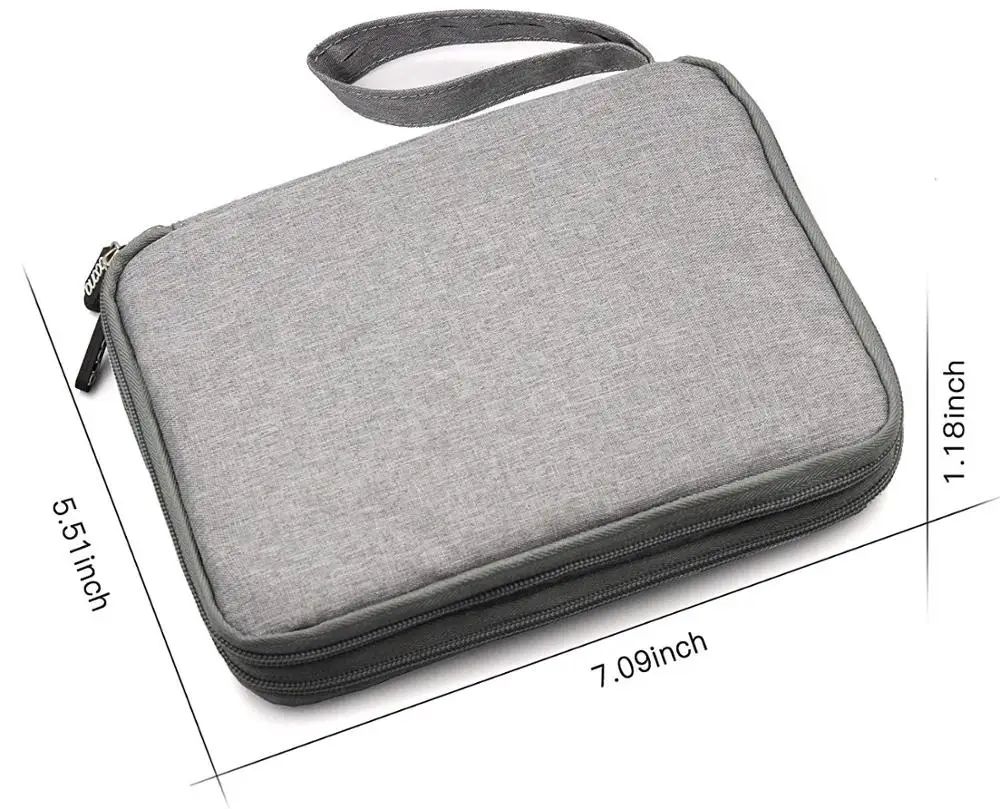 Evercredit Double Layer Cable Organizer Bag Digital Storage duffle bag for Travel Electronic Products Accessories Case