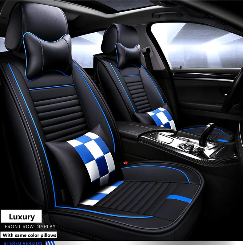 QCI148 Whole Set High Quality Customized All Seasons 5D Leather Raw Materials Waterproof Car Seat