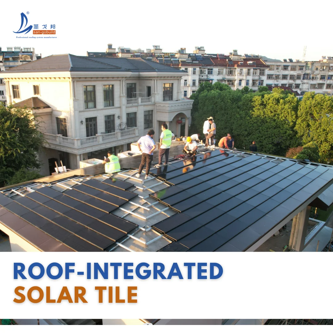 Sweden Sun Roof Shingle Solar Roof Tile Building Integrated Photovoltaic Rooftop Solar Module 2kw 5kw 10kw systems
