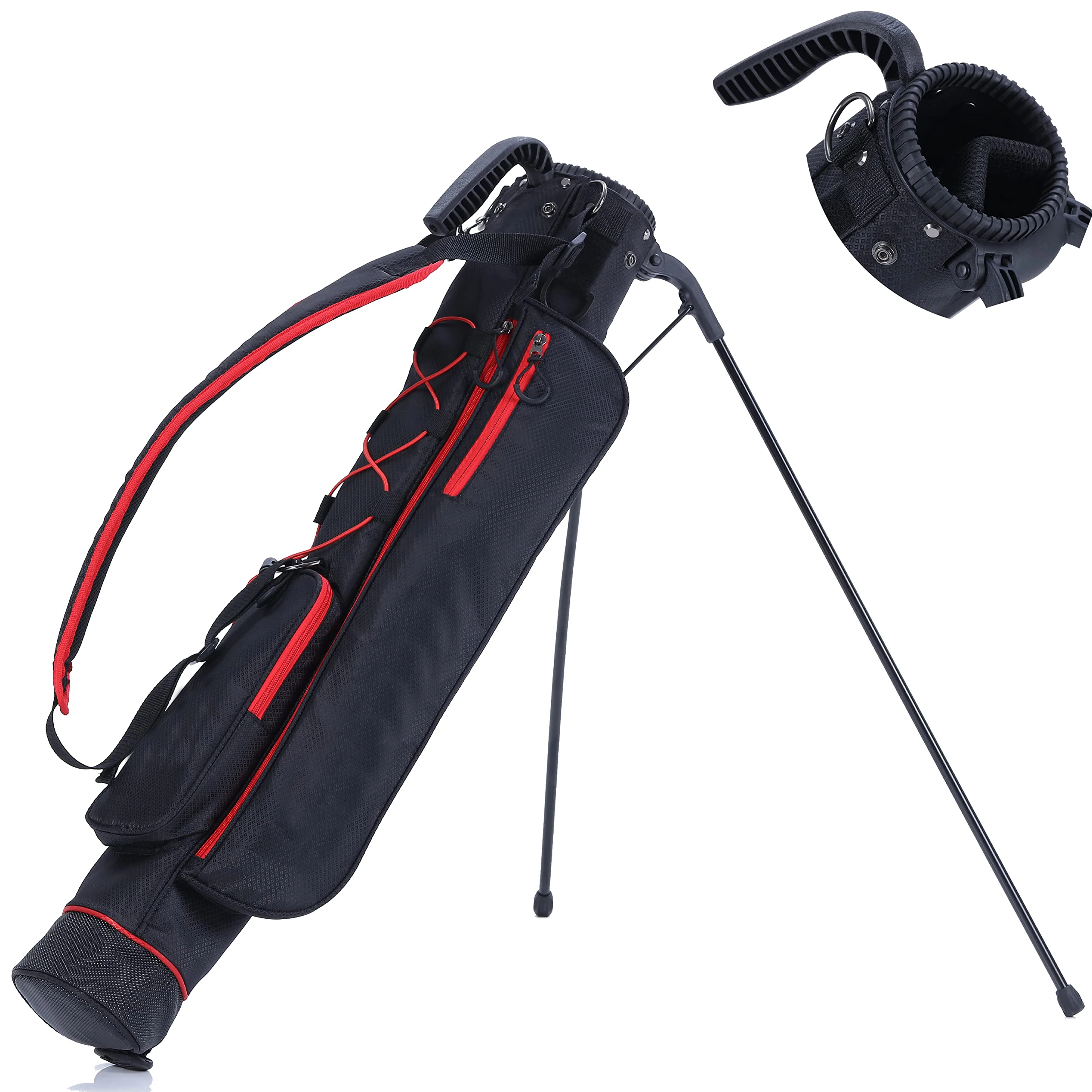 Wholesale Golf Travel Bag Durable Golf Bag with 2 Wheels Protect Your Equipment Lightweight Golf Stand Bag with Strap and Cover 6
