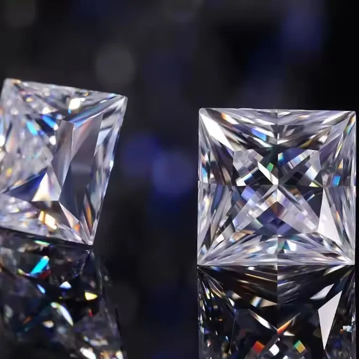 Оптовая продажа VVS1 VVS2 D 1-3CT принцесса вырезать белый свободный синтетический алмаз GIA HPHT CVD лабораторный Выращенный