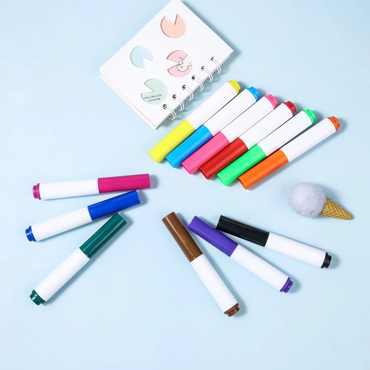 Custom Kids Mini Washable Water Coloring Thick Flexible Tip Water Pen Art Markers with Custom Logo