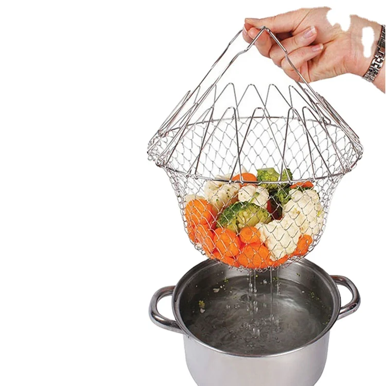 Корзина из нержавеющей стали для приготовления кипячения паром или глубокой жареной пищи