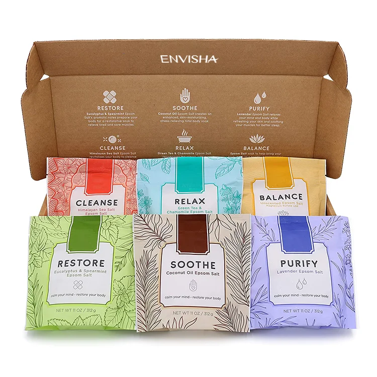 Salt Epsom Soak Custom OEM Natural Himalayan flavored Salt Rose Petal Body Scrub Milk Foot Soak Bathing Shower Epsom Salt Rub