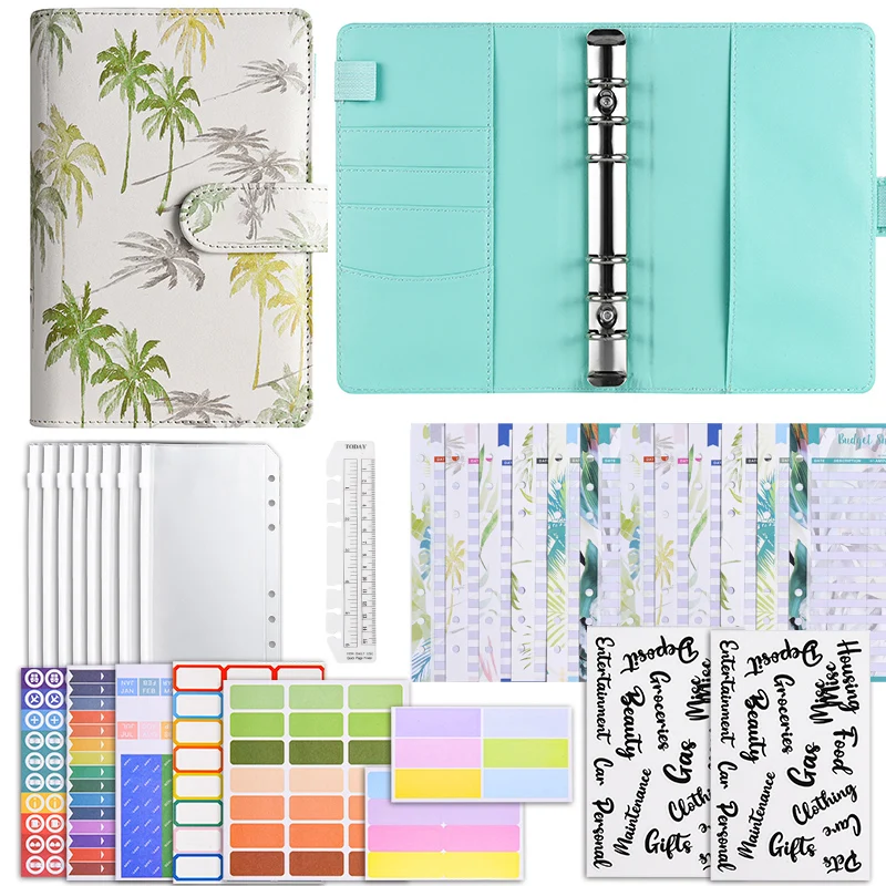 A6 Customize Notebooks PU Leather Money Organizer for Cash Saving binder budget planner budget binder with everything included