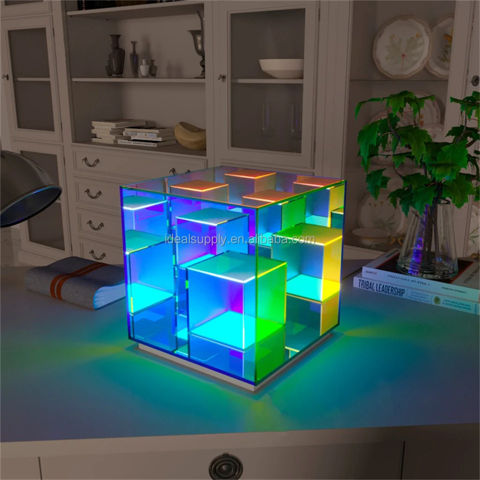 Nordic design led light multi color box atmosphere decorative designer lighting bedroom for home decor magic cube table lamp