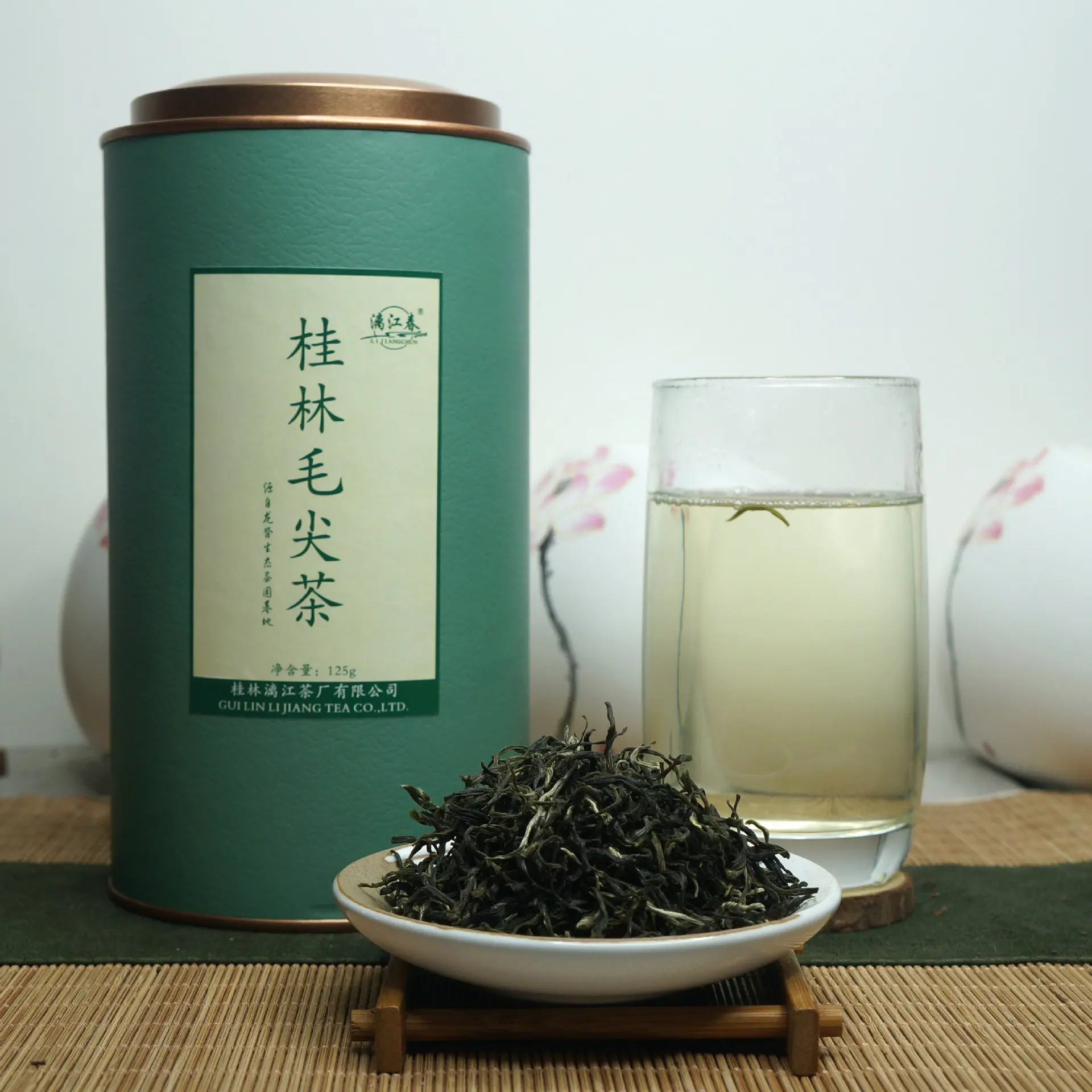 125g/tin china Guilin maojian green tea Se-enriched Selenium Rich Tea for sale