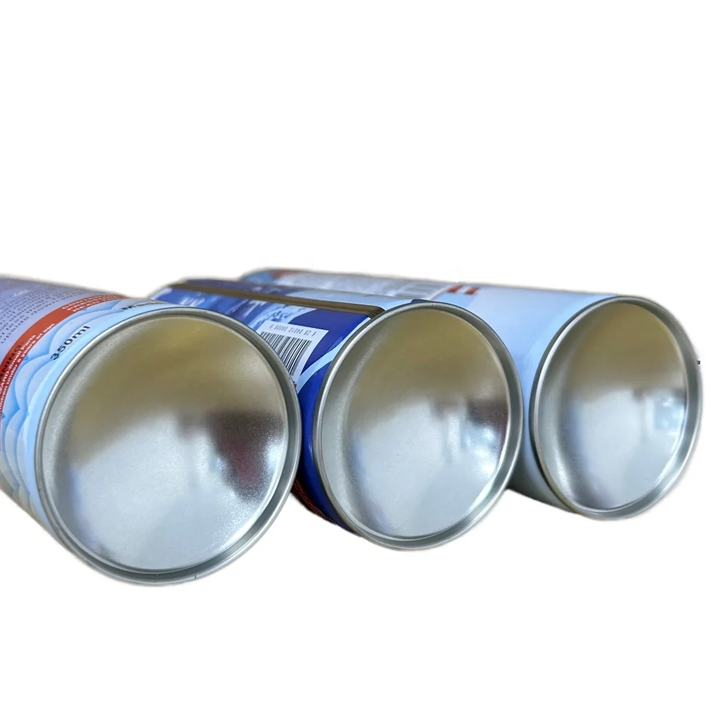 wholesale snow spray can 500ml empty aerosol metal tin can for chemical can logo printing