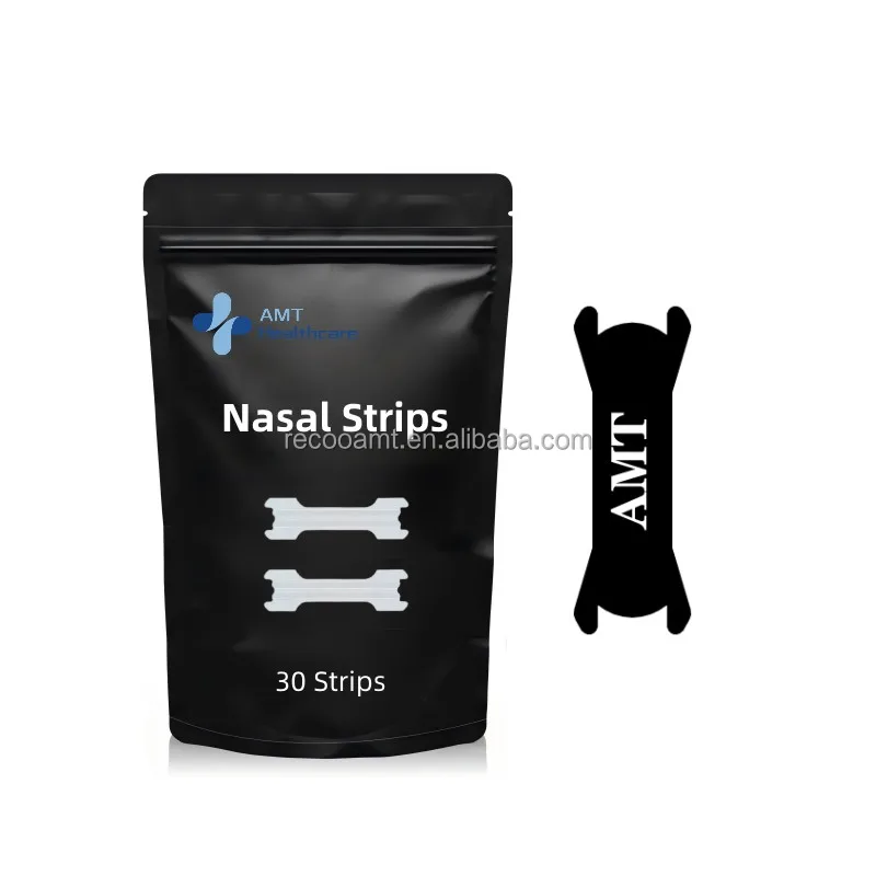 Latex-free Hypoallergenic Sport Nasal Strips Anti-sweat Super Elastic Nose Strips to Enhance Breathing black nose strips