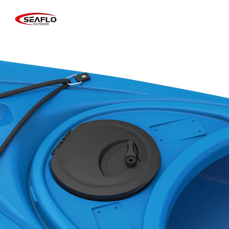 SEAFLO factory wholesale ocean blow molded 1 person sit in sea kayak canoe solo cheap plastic sport fishing kayak for sale