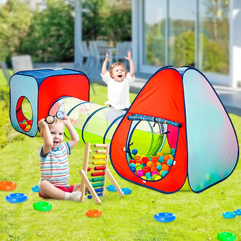 3 Combo Sets New indoor Tent Children Mini Tent TOy Tunnel For Kids
