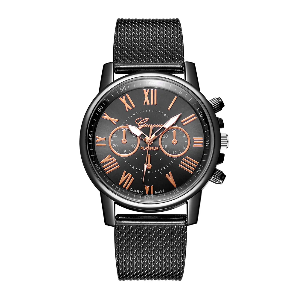 Geneva Geneva Hot Casual Student Watch Wholesale Two-layer Three-eye Plastic Mesh Belt Symphony Watch