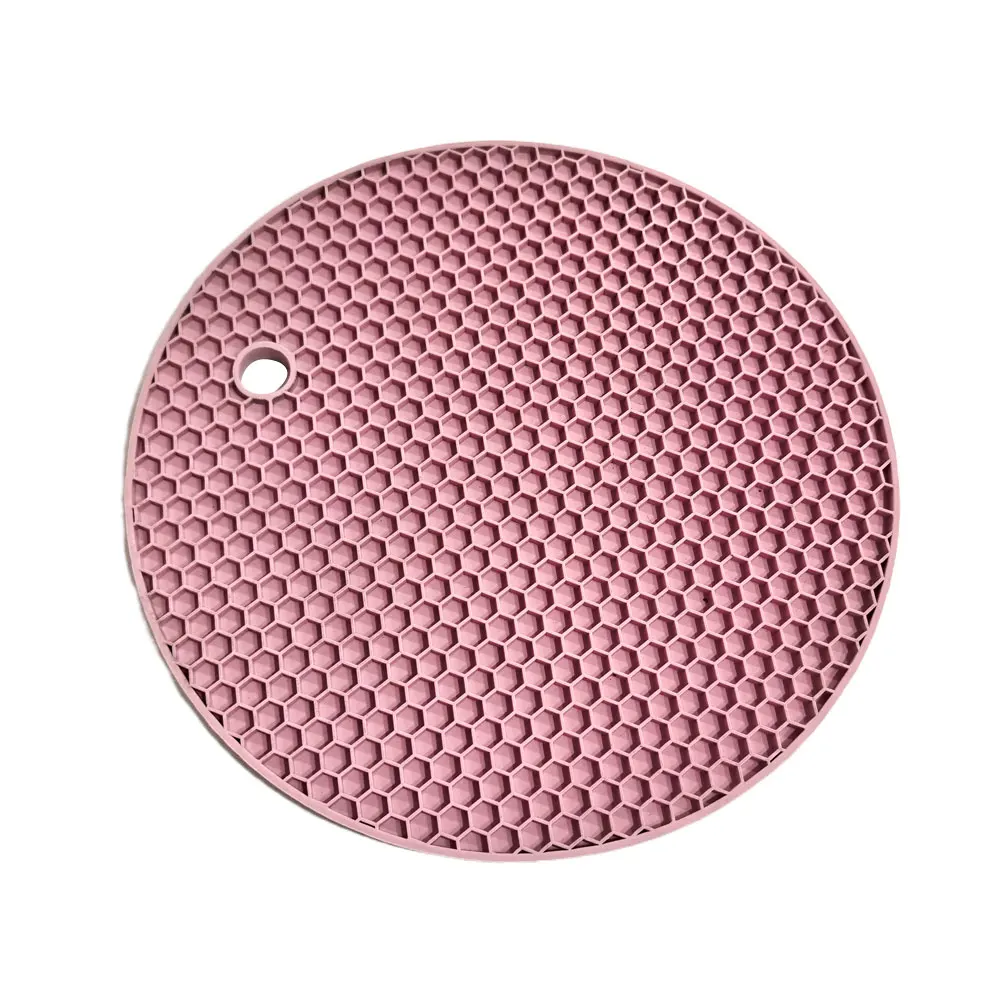 WONDERFUL Multi-Purpose Colorful Heat Resistant Hot Pads Honeycomb Pot Holder Safety Silicone Trivet Mats for Hot Pots and Pans