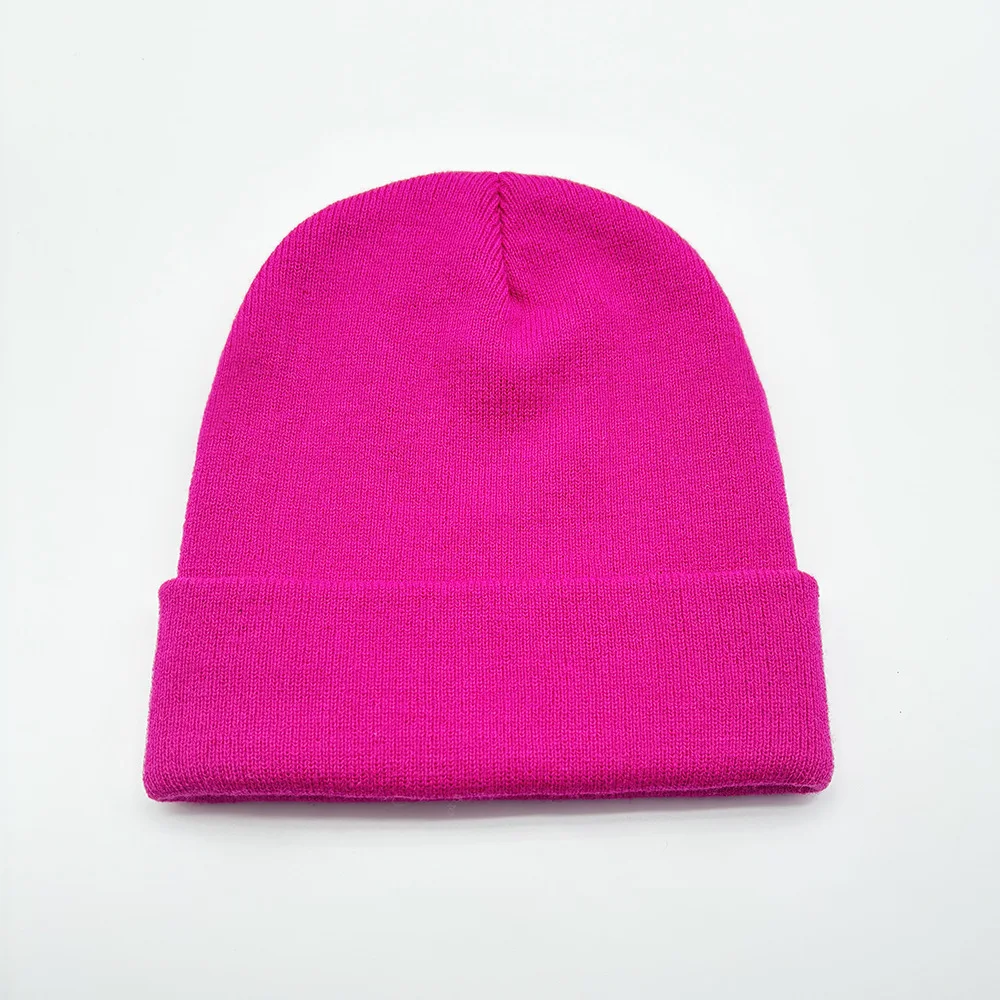 2024 New Street Wear Comfortable Fashion Outdoor Sports Windproof Slouchy Plain Solid Blank Winter Warm Knitted Ski Beanie Hat