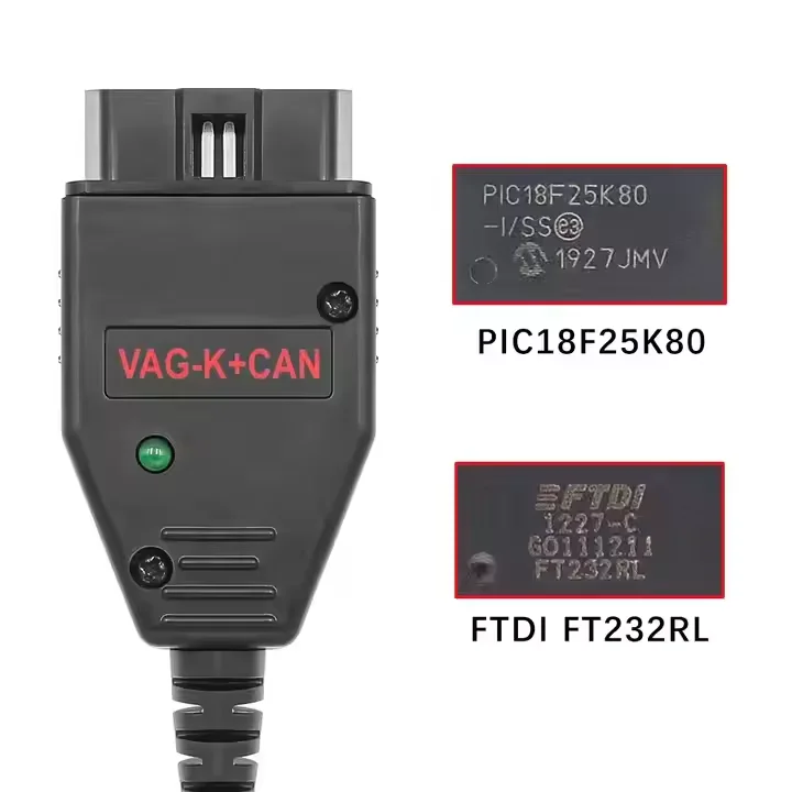 Кабель для диагностики V1.4 VAG K + CAN commander автомобиля с чипом PIC18F25K80 и FT232RL
