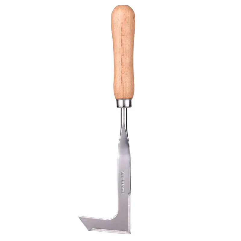 Super Easy Manual Crevice Weeder with Beech Handle Crack Weeder Tool for Lawn Yard Gardening Hand Tool for Weed Removal