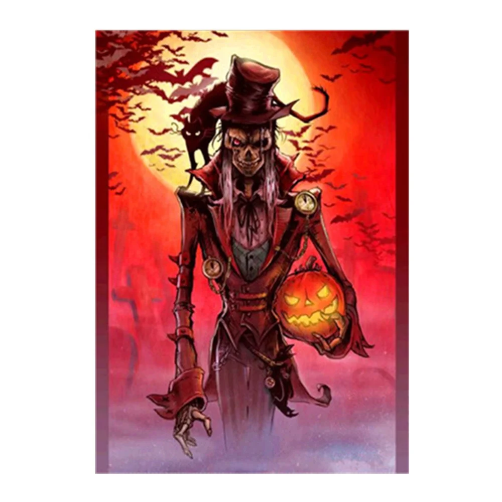 Wholesale Halloween 5D 2019 Christmas gift DIY skull and cat diamond painting set