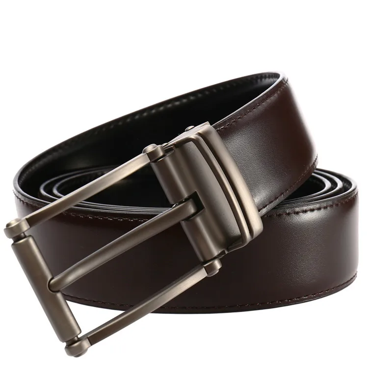 Factory Price Customized Logo Durable Cow Leather Pin Belts Adjustable Buckle Belts Men Waistband Belt