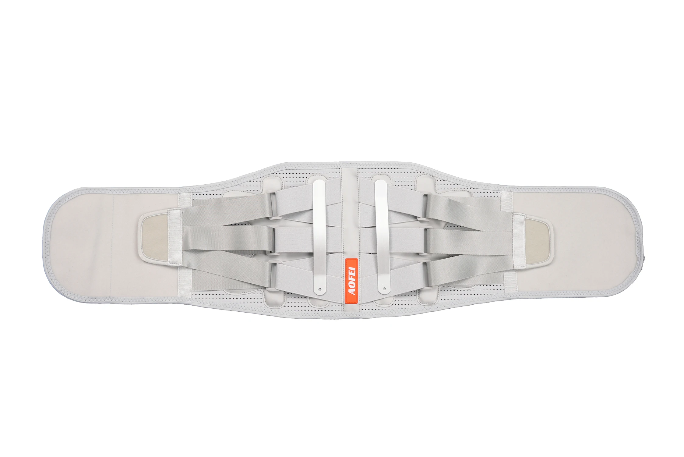 Working medical pain relief adjustable breathable metal strip lower back lumbar brace waist support belt