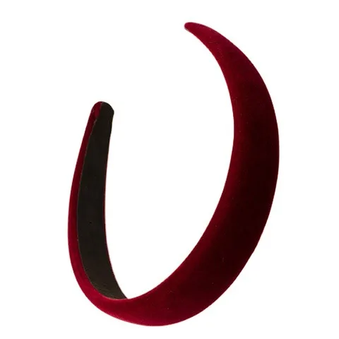 BH-373 Korean Black And Red Velvet Hair Band, Light And Luxurious, High-grade Vintage Wind Net Red Hair Band
