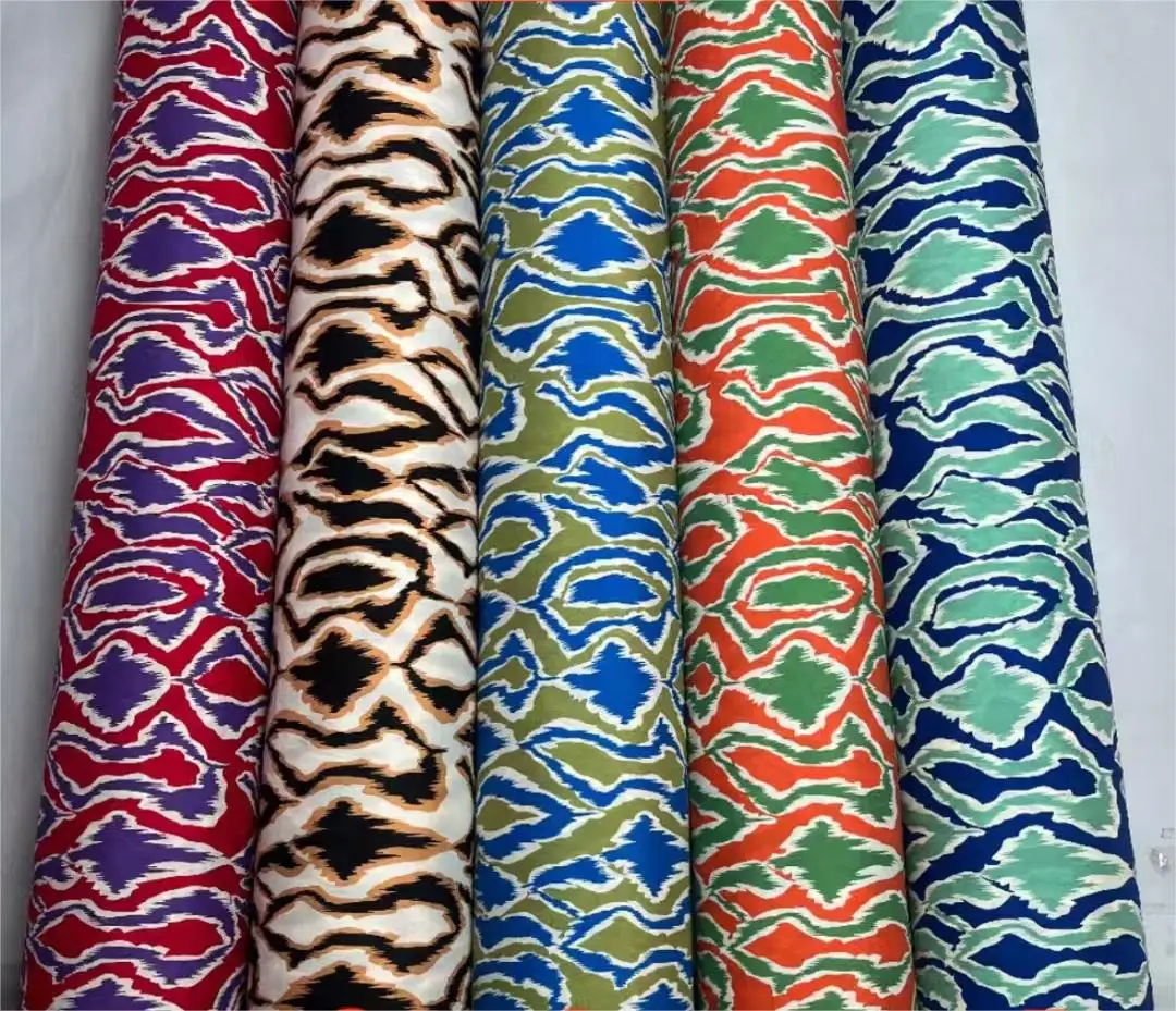 2024 Hot Sale Customization Fashion Design Printed Soft 100 Rayon Poplin Viscose Hawaii Fabric