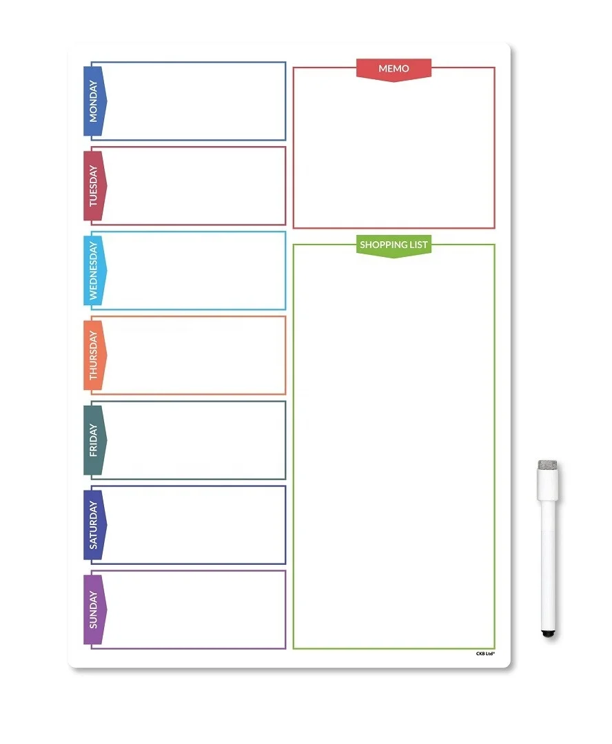 20 years factory suppliercustom big magnetic calendar planner whiteboard dry erase board magnet