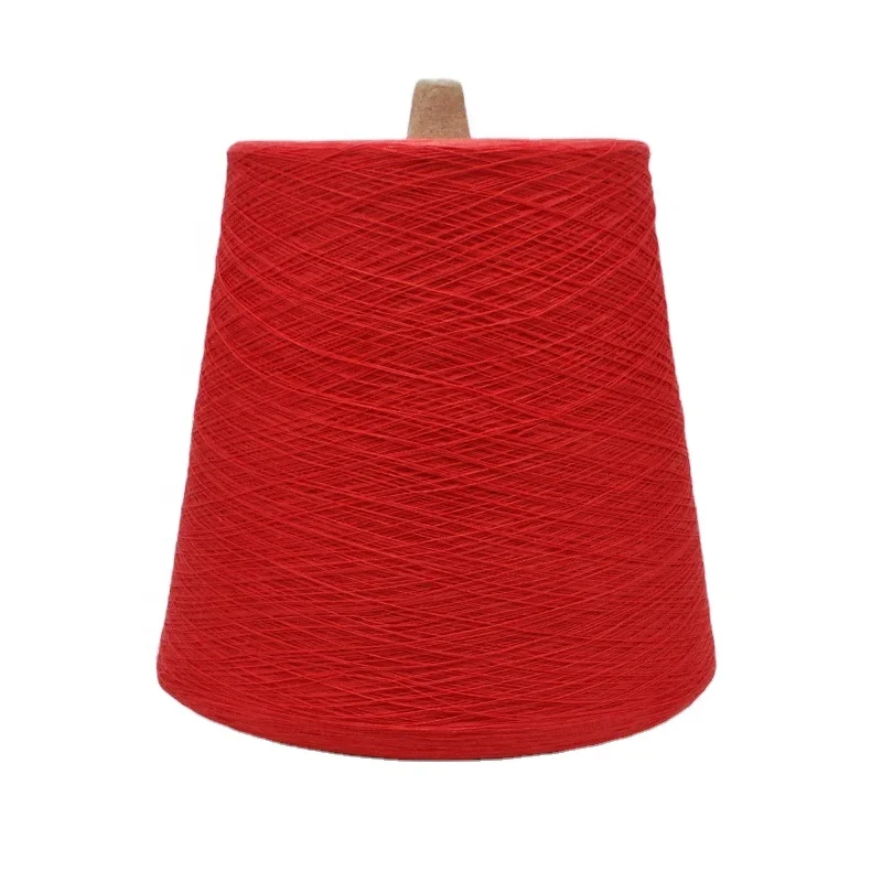 32S 21S poly spun yarn 100% polyester yarn topdyed  for knitting weaving