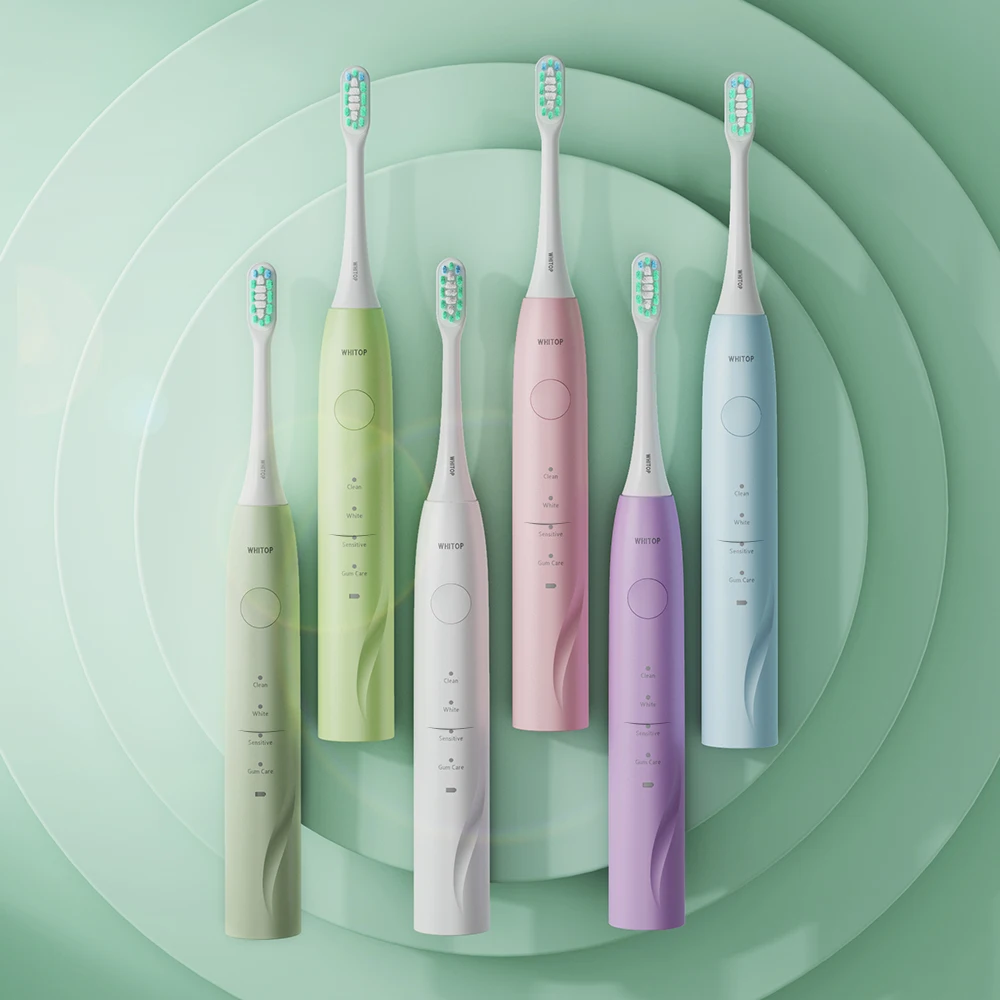WHITOP Ultrasonic Automatic 4 Mode Powerful USB Rechargeable Electronic Electrical Sonic Electric Toothbrush
