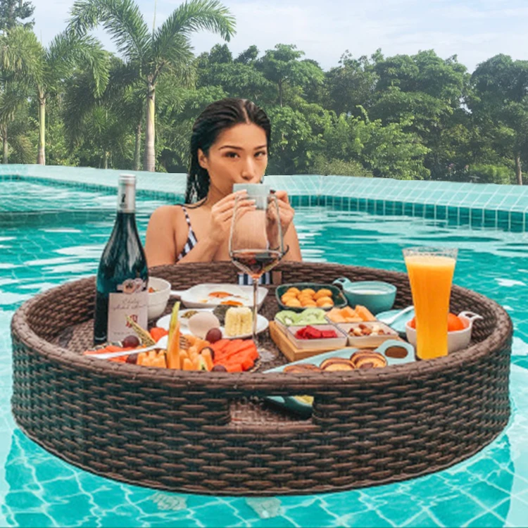 wholesale Pool Floating Breakfast Tray floating basket pool floating tray for pool  breakfast floating tray floating tray