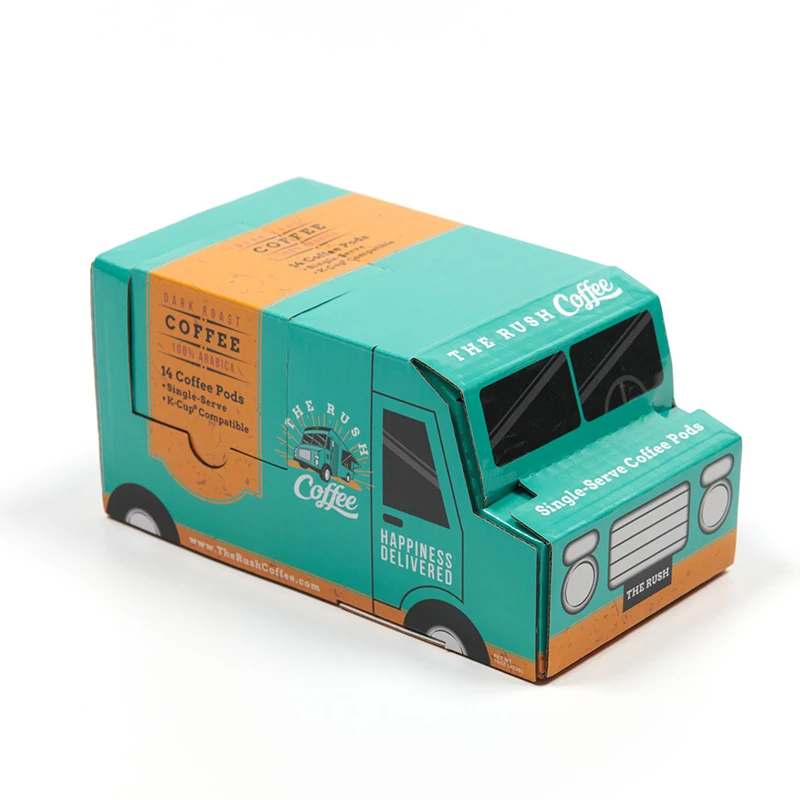 Fancy New Custom Logo Bus shape creative box Color Cardboard new Product Box car Corrugated Folding Wholesale box packaging gift